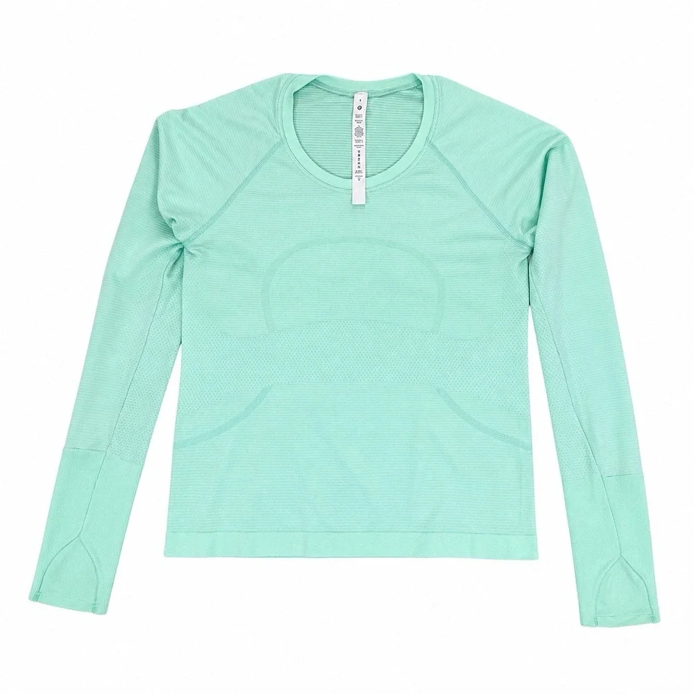 Lululemon Swiftly Tech Long Sleeve 2.0 Shirt Size 8 Mint Green Excellent